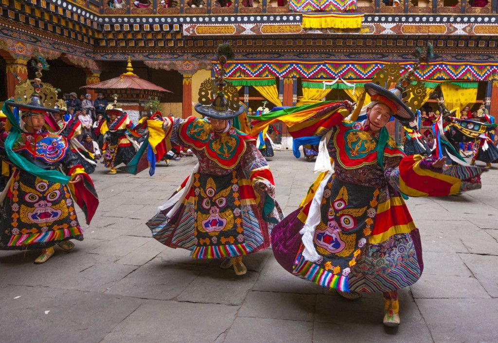 Cham Dance is the traditional dance of Bhutan performed during Tshechus, the annual Bhutanese festival