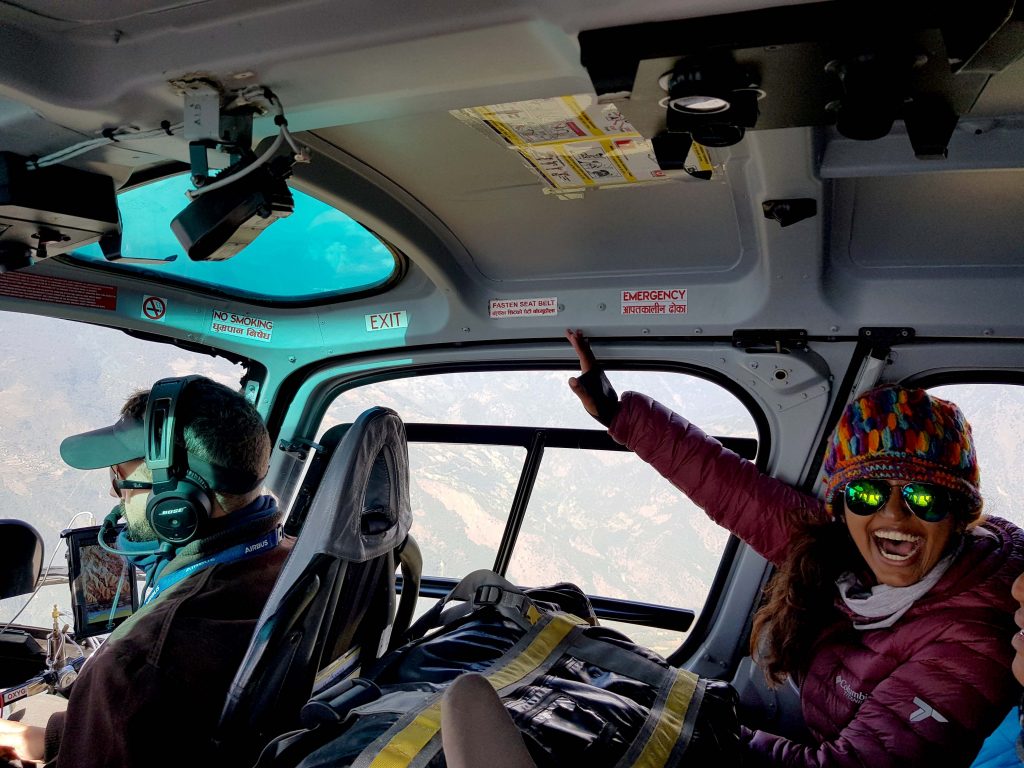 Helicopter ride to Phaplu