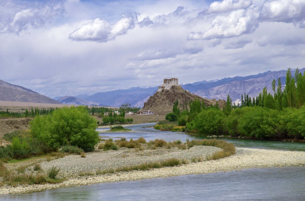 Stakna Monastery at the banks of river Indus