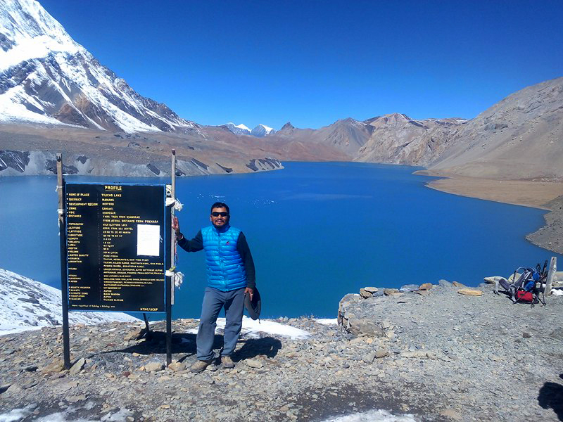 Tilicho Lake at 4949m is the highest large size lake in the world.